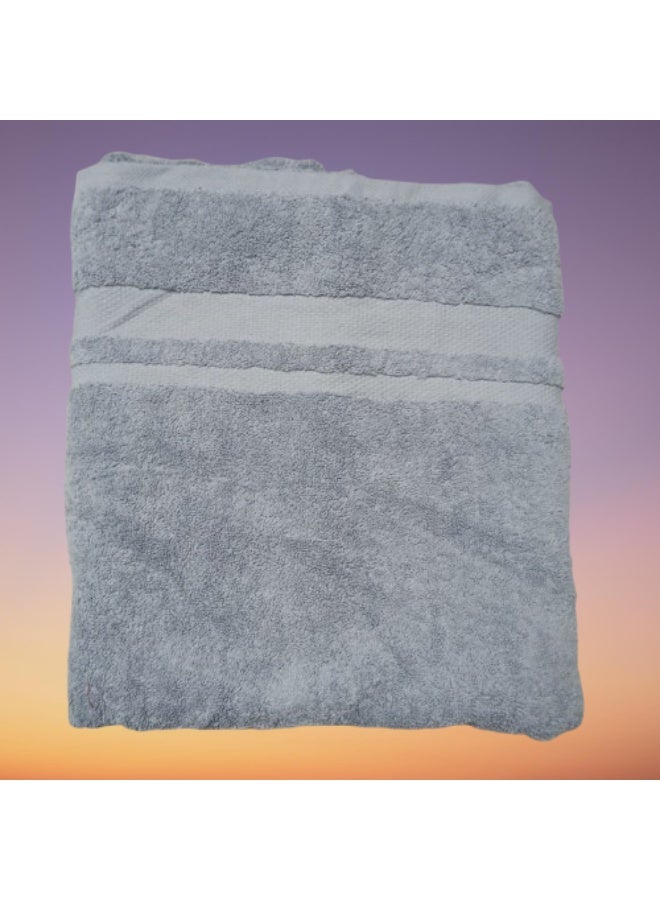 بشكير قطن كبير مقاس 70x140 لون رصاصى - Image 1