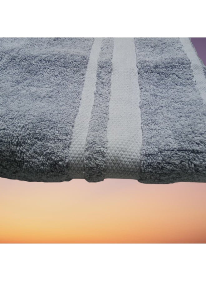 بشكير قطن كبير مقاس 70x140 لون رصاصى - Image 2