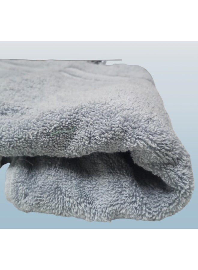 بشكير قطن كبير مقاس 70x140 لون رصاصى - Image 4