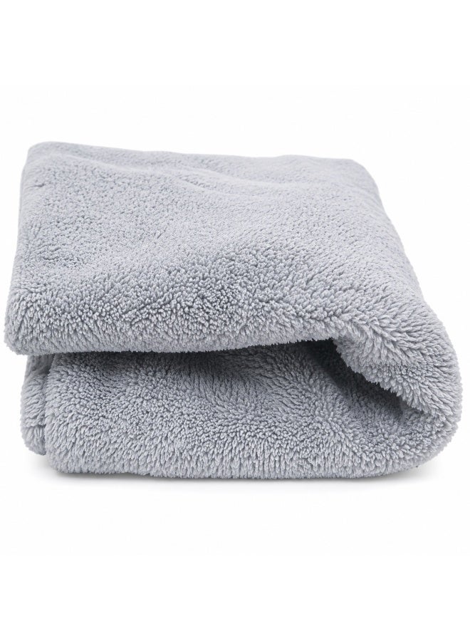 Large cotton towel, 70x140 cm, gray color - Image 3