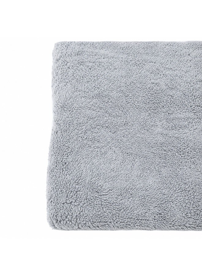 Large cotton towel, 70x140 cm, gray color - Image 2