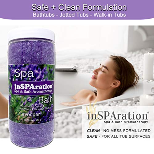 InSPAration بلورات اللافندر InSPAration 7463 لمنتجعات السبا وأحواض الاستحمام الساخنة، 19 أونصة - Image 4