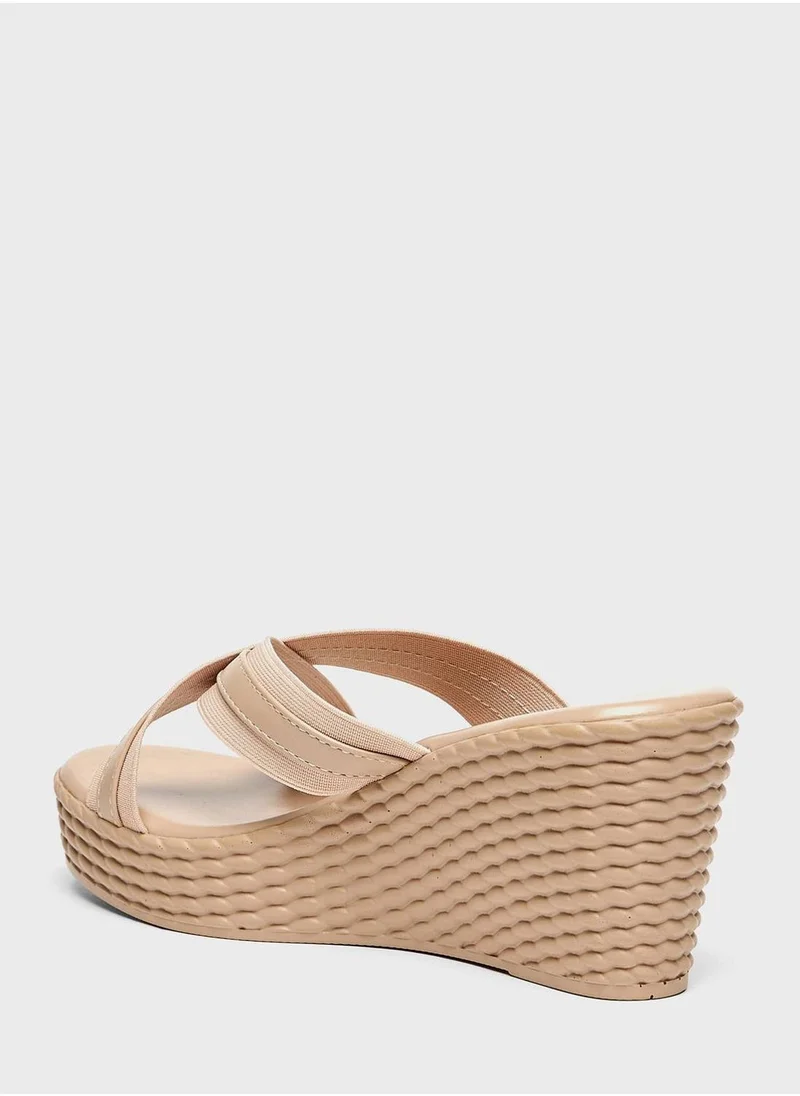 شو اكسبرس Multi Strap Wedge Sandals