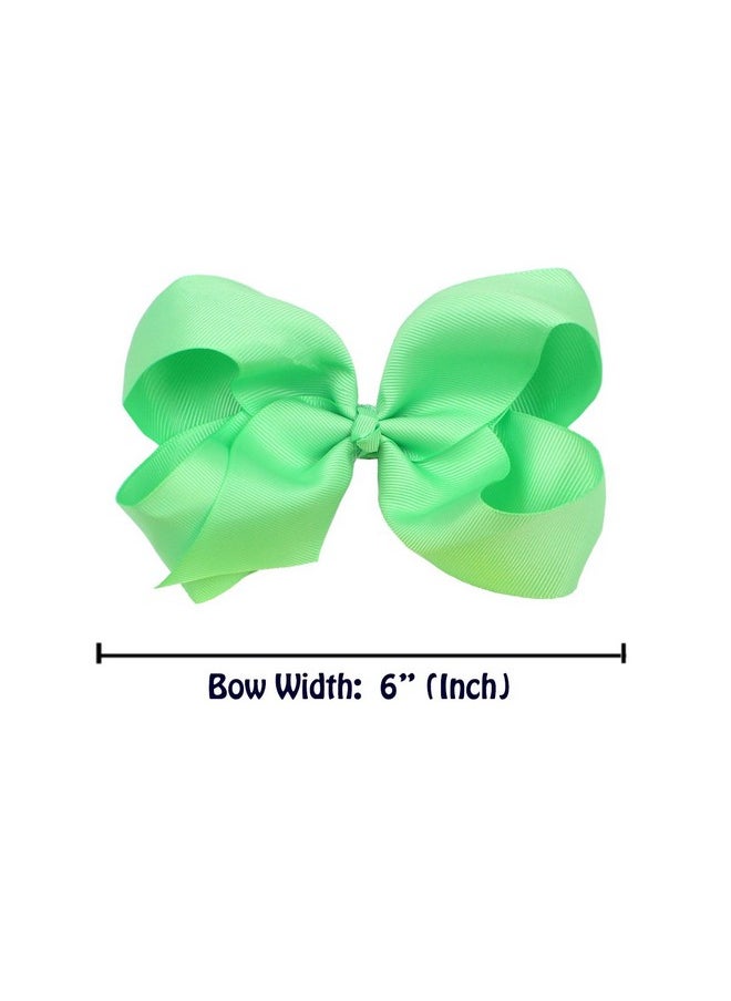 CELLOT - 40 Pieces 6 Inch Hair Bows For Girls Clips Grosgrain Ribbon Boutique Hair Bow Alligator Clips For Girls Teens Toddlers Kids - Image 1