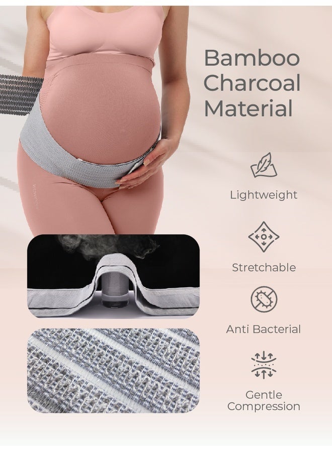MOOIMOM Bamboo Maternity Support Belt - Grey - L - Image 3