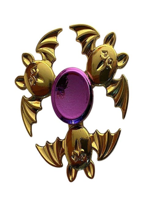 Luxury Gold Zinc Alloy Fidget Spinner with Bat Design with Pink Center  - Durable and Portable Handheld for Comfort and Focus Fidget Spinner