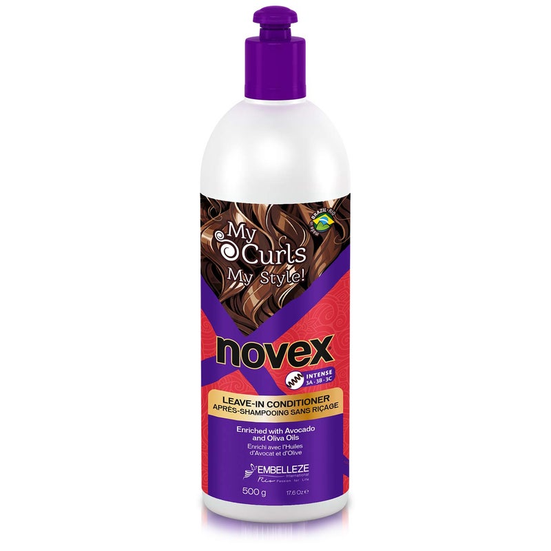 NOVEX My Curls Intense Leave In Conditioner 176oz  Repairs Damaged Curls  Enhances Shine Softness and Luster  Frizz Free Hair