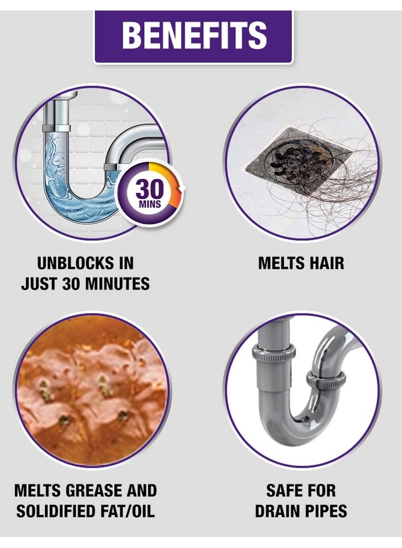 Harpic 50g Drain Xpert Drain Cleaner Powder - Image 2