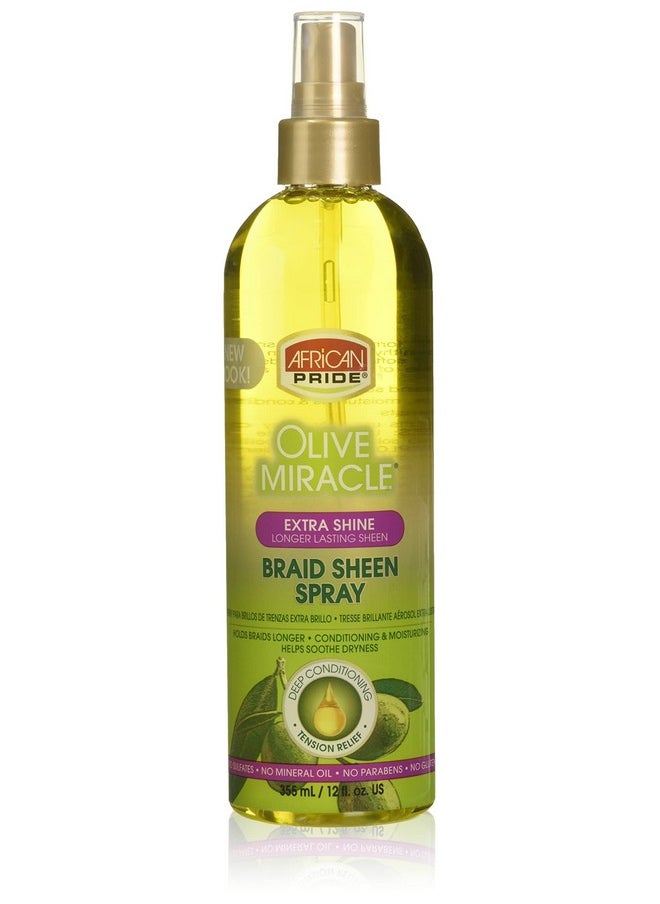 African Pride Braid Sheen Extra Spray 12 Ounce  - Image 1