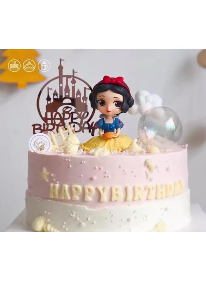 TPGP 1 Count Acrylic Glitter Cake Decorating Topper - Happy Birthday Pink Castle  - Image 2