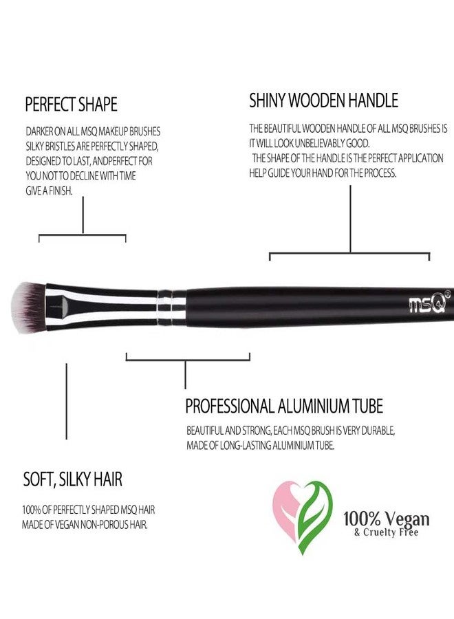 MSQ Eye Makeup Brushes Eyeshadow Makeup Brushes Set with Soft Synthetic Hairs & Real Wood Handle for Eyeshadow, Eyebrow, Eyeliner, Blending (Black, 4PCS) - Image 5