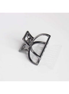 Fodattm 2Pcs Small Solid Color Vintage Metal Hair Jaw Clips Hair Clamp Ponytail Holder Hair Claw Hairpin Accessories For Lady Women (Black)  - Image 3