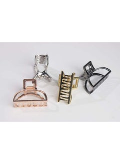 Fodattm 2Pcs Small Solid Color Vintage Metal Hair Jaw Clips Hair Clamp Ponytail Holder Hair Claw Hairpin Accessories For Lady Women (Black)  - Image 5