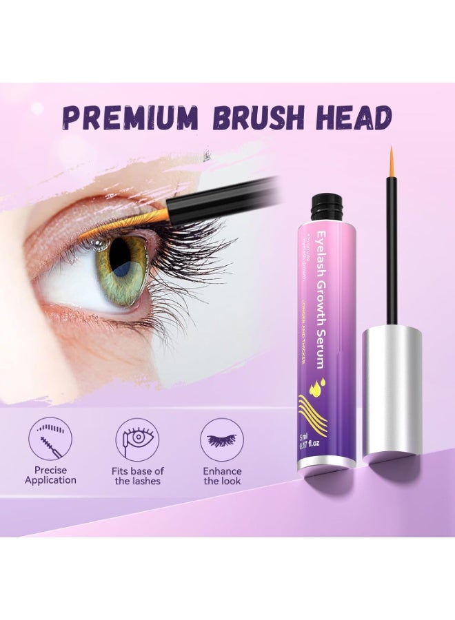 Vxzit Lash Serum Natural & Vegan Eyelash Growth Serum for Longer, Thicker, Fuller Lashes Nourishing & Conditioning Formula Safe for Sensitive Eyes - 5ml - Image 2