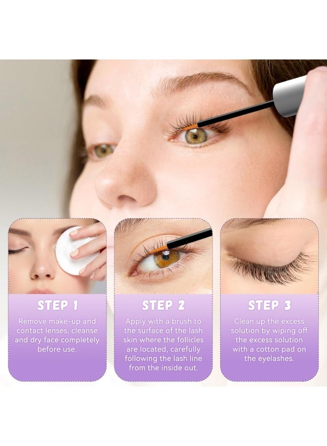Vxzit Lash Serum Natural & Vegan Eyelash Growth Serum for Longer, Thicker, Fuller Lashes Nourishing & Conditioning Formula Safe for Sensitive Eyes - 5ml - Image 4