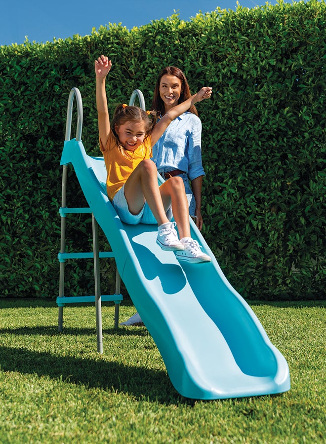 Intex 2.44m Galvanized Steel Freestanding Slide Blue for All Kids - Image 4