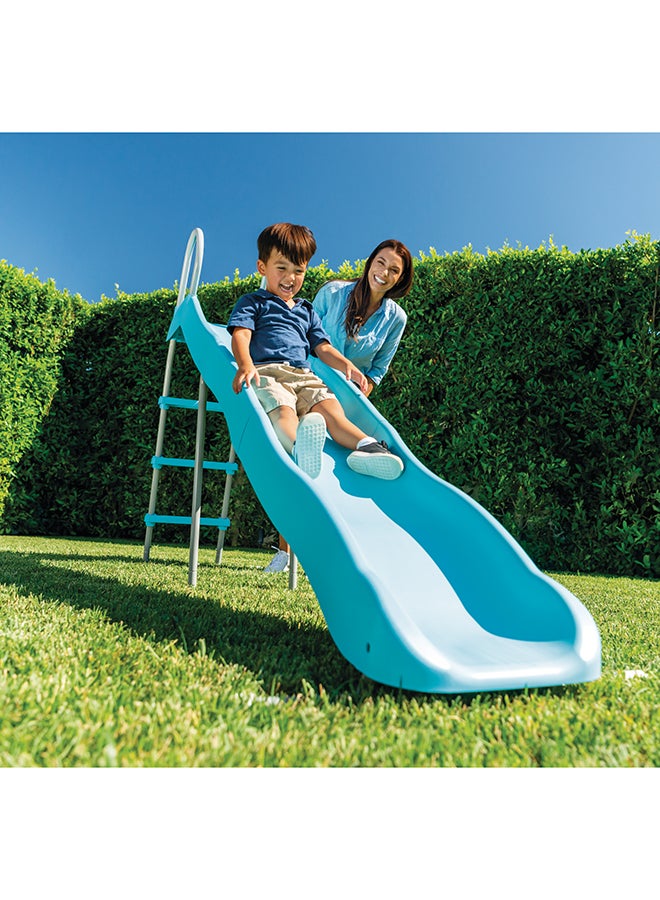Intex 2.44m Galvanized Steel Freestanding Slide Blue for All Kids - Image 3