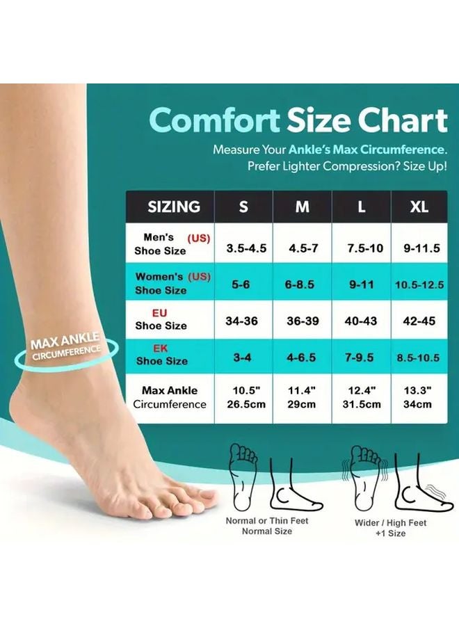Black Ankle Support Socks Anti Fatigue Compression Foot Covers Sports Protective Gear - Image 4