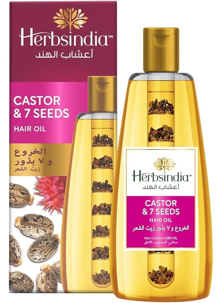 Herbsindia Castor & 7Seeds Hair Oil 180Ml
