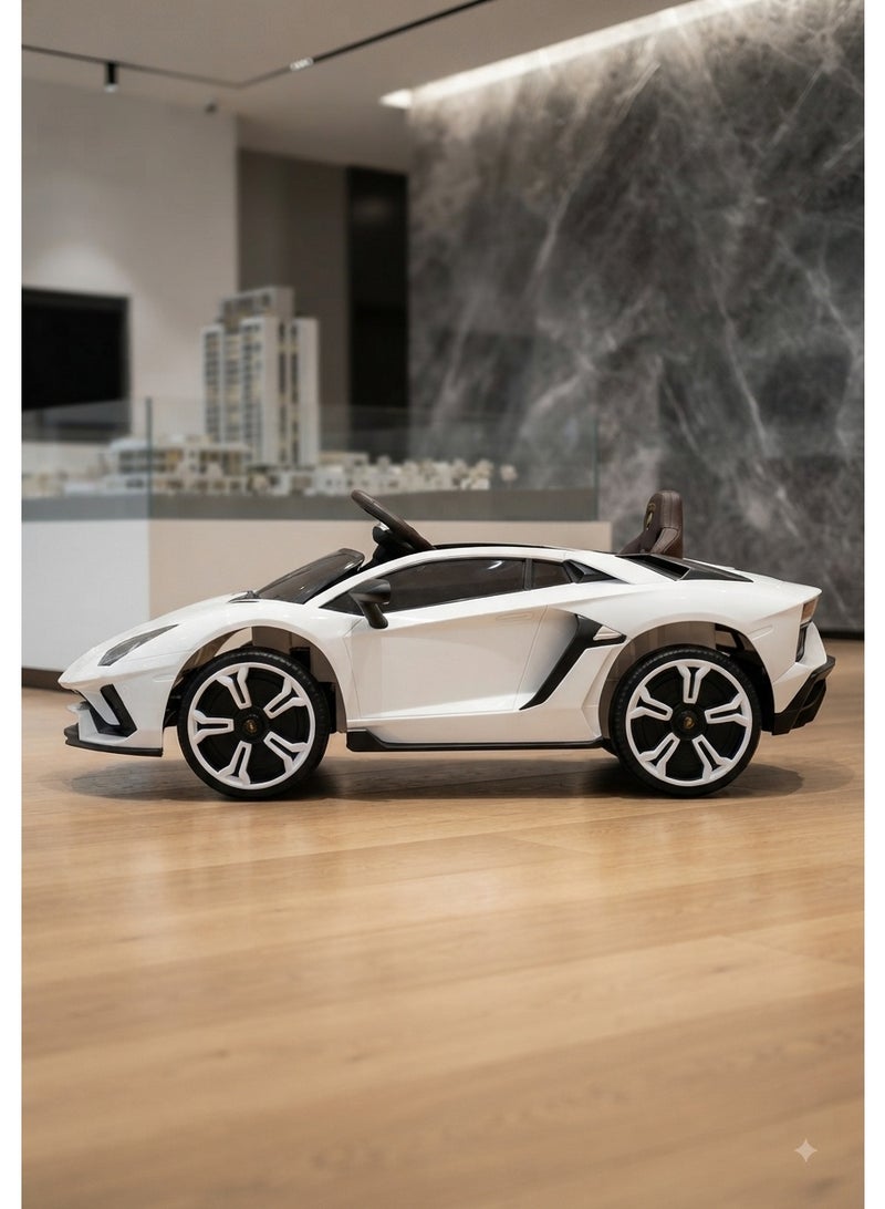 StarKids 12V Dual Motor Kids Ride-On Electric Sports Car - Premium supercar-inspired design with realistic interior and exterior details, full parental remote control, long-lasting rechargeable battery, front and rear LED lights - Image 2