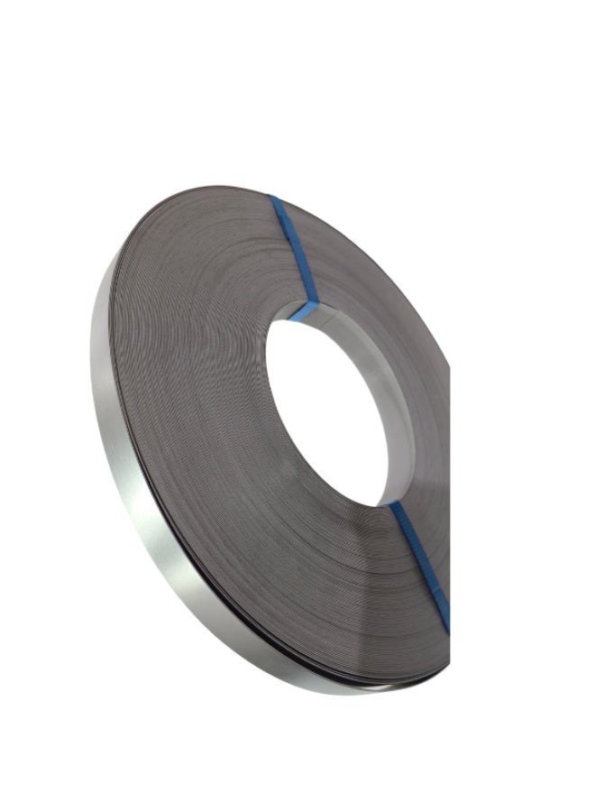 HME 8727 Metallic Stainless Steel PVC Edge Banding – 30mm x 1mm, 100m Roll | Brushed Finish Laminate Furniture Edge Finishing - Image 3