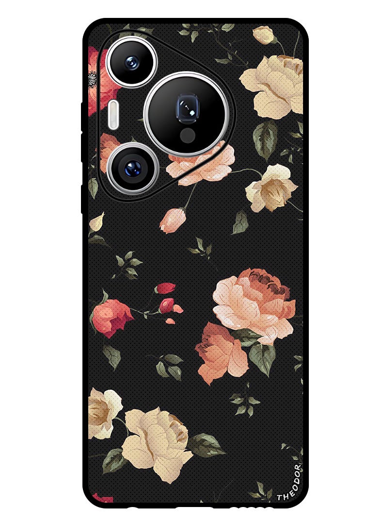 Theodor Protective Case Anti Scratch Shock Proof Bumper Cover For Huawei Pura 70 Pro Plus Colourful Lotus  - Image 1