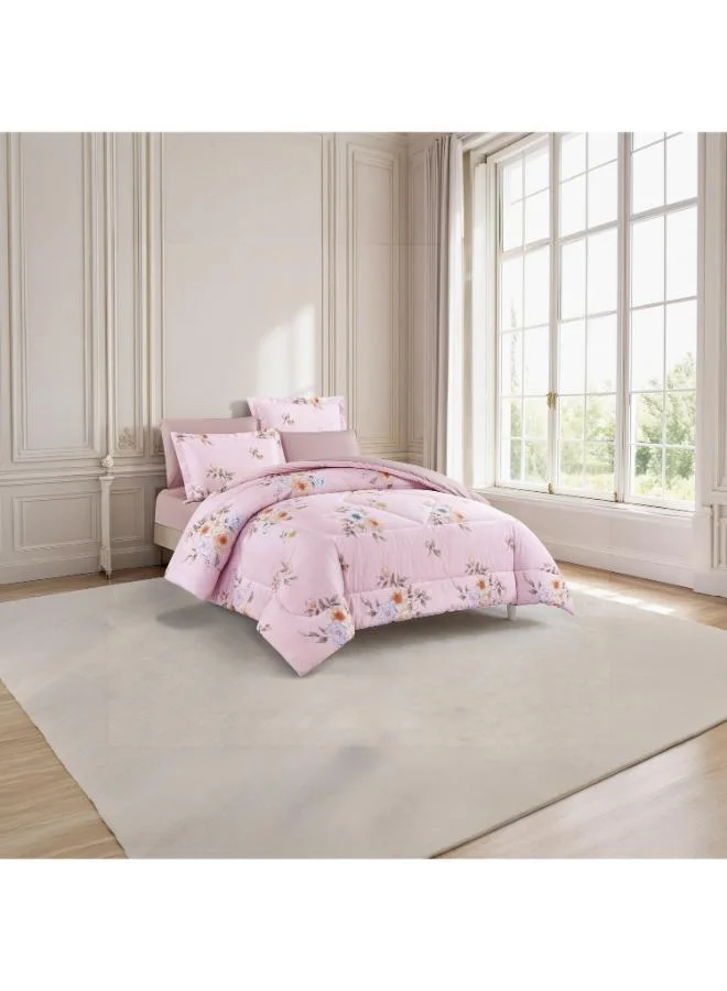 Unique Home Unique Home All Season 100% Cotton Comforter Set 4 pcs Twin Size - 170x230 cms