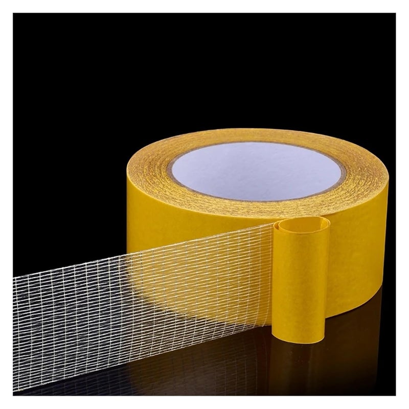 Double-Sided Fiberglass Grid Sticky Adhesive Fiber Transparent Mesh Tape Strong Waterproof Thick 20 Meter(12mm) - Image 4