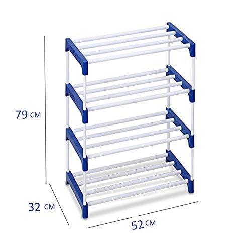 SKYLII Metal Plastic Extra Strong shoe rack Multipurpose Shelves Shoes Clothes Books Utility Rack Plastic MILD Steel Shelf Light weight 4 shelf - Image 2