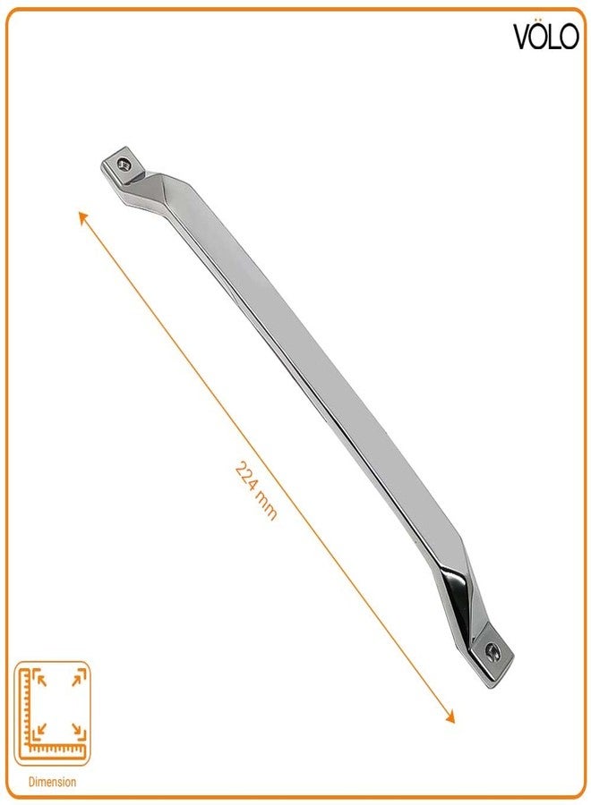 VOLO Door & Drawer Pull Handle - Silver Cabinet, Wardrobe, and Cupboard Handles for Kitchen and Bedroom (R-214) (2, 224MM (10 Inch)) - Image 2