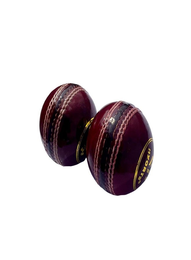 HYORTS Senior Official Hard & Seasoned 4 Pieces Leather Cricket Balls for Practice A Grade Handstitched Pack of 2 - Image 3