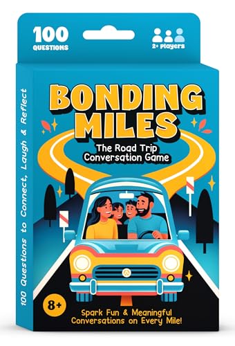WELL BALANCED Bonding Miles Road Trip Conversation Card Game for Kids Teens Adults Car Game Travel Essentials - Image 1