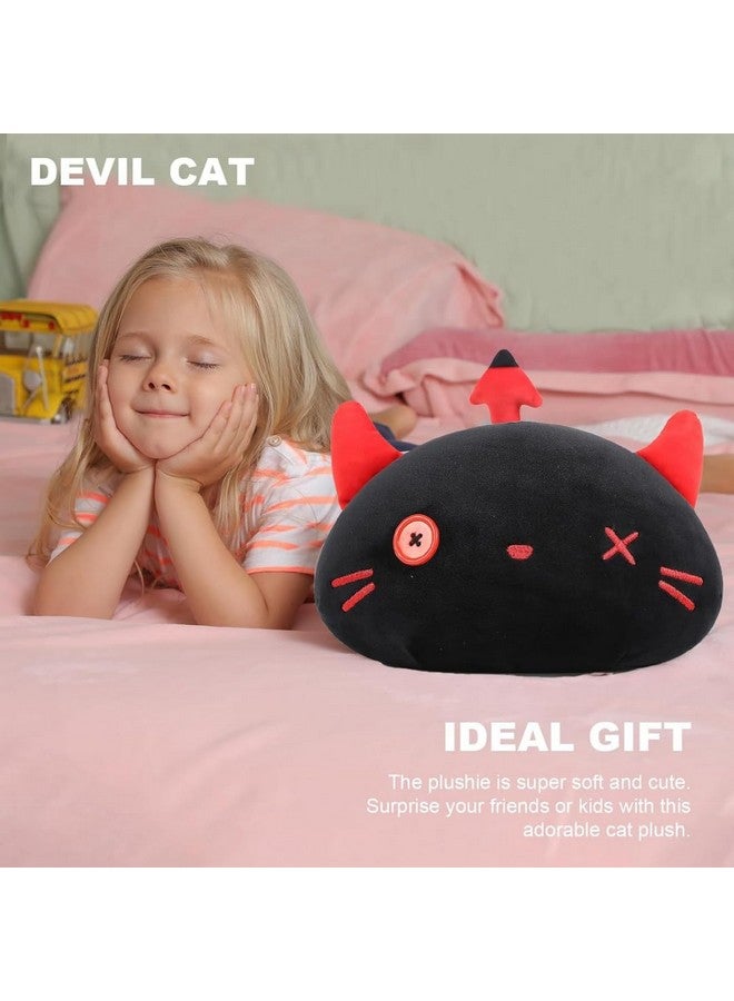 Meera Cute Kitten Plush Toy Soft Stuffed Animal Black Kitty Soft Anime Cat Plush Pillow for Kids - Image 5