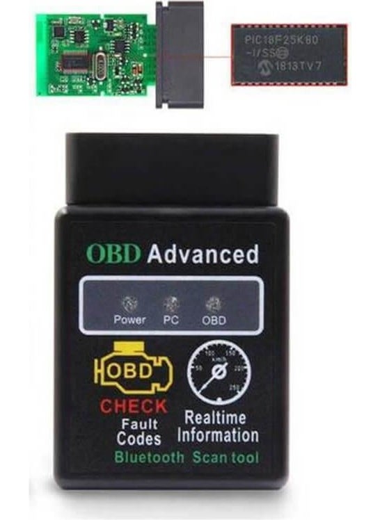Koodmax - Hh Obd Advanced Advanced ELM327 Obd2 V1.5 PIC18F25K80 Bluetooth Vehicle Diagnostic Device - Image 1