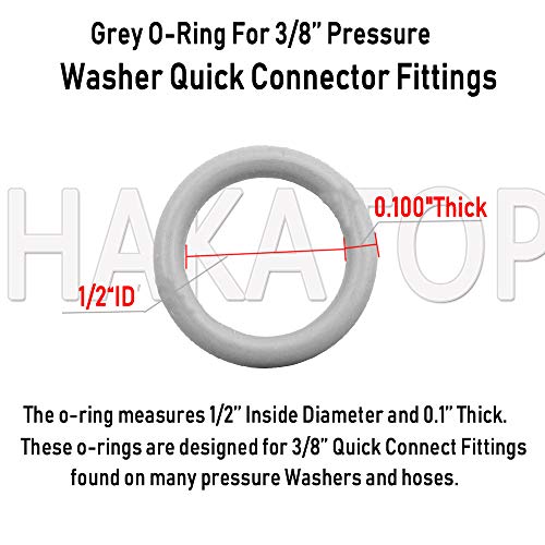 HAKATOP (100pk) New Pressure Washer O-Rings Seal Kits for 1/4"&3/8'' Quick Coupler - Image 5