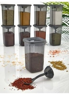 Kitchen Life 12-Piece Spice Jar Set with Azure Label and Self-Spoon - Spice Jar Set  - Image 4