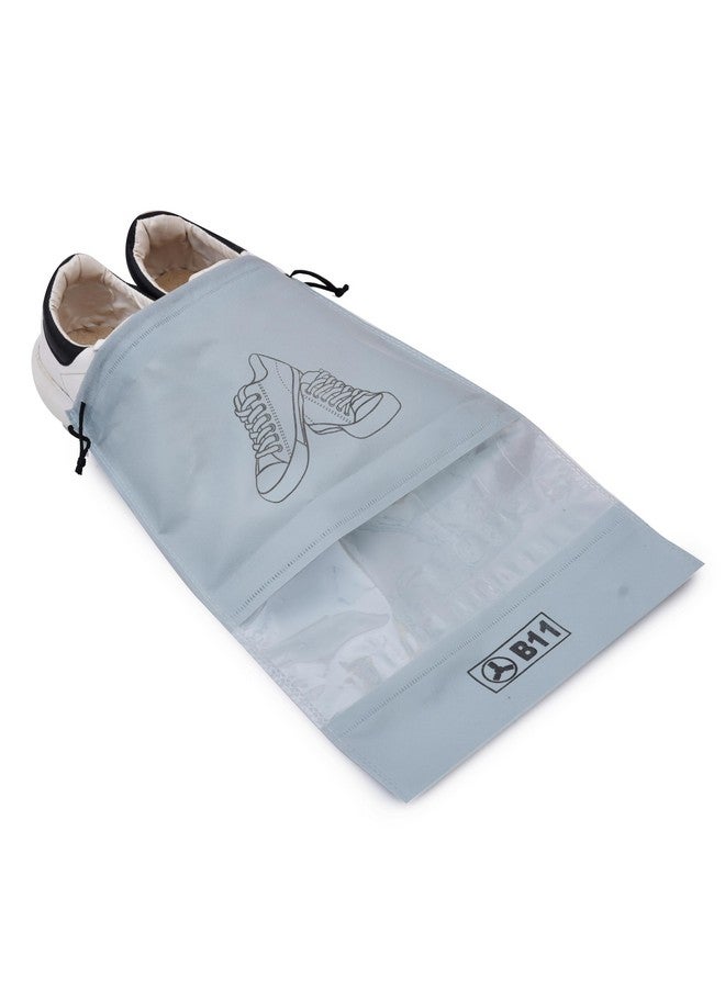 B11 Set of 6 Grey Shoe Bag for Travel Packing for Men & Women - Image 3