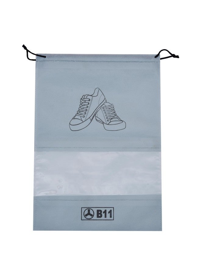 B11 Set of 6 Grey Shoe Bag for Travel Packing for Men & Women - Image 4