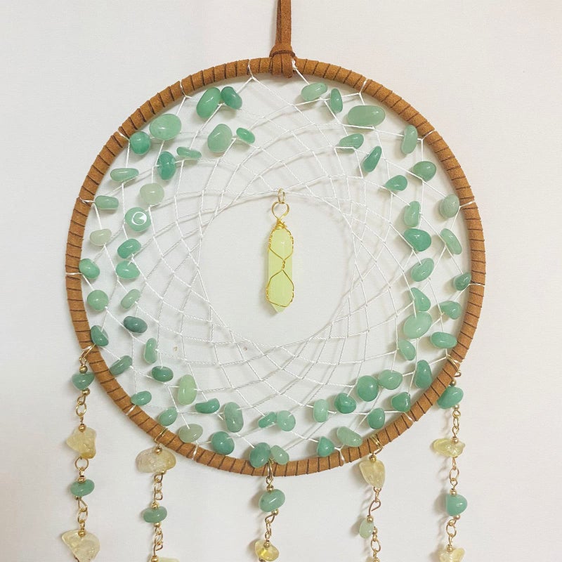 Dreamocean Boho Dream Catchers, Crystal Large Dreamcatcher Green Turquoise Suncatchers for Windows Wall Hangings Decoration Gifts for Adult Girls Bedroom Garden Room Decor - Image 5