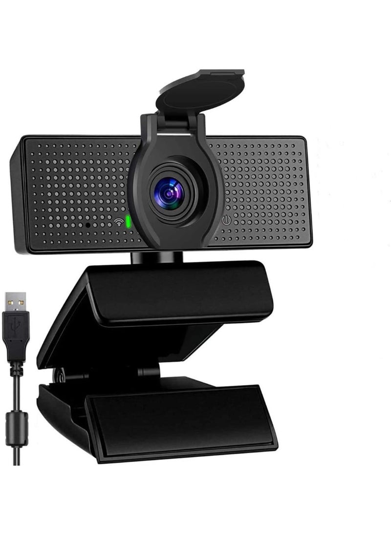 كاميرا ويب Full HD 1080P مع ميكروفون مدمج وغطاء للخصوصية، كاميرا USB للمكالمات المرئية والاجتماعات والبث المباشر - Image 1
