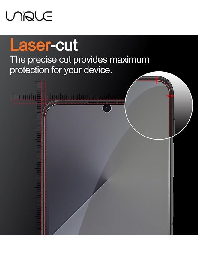يونيك 8 في 1 - لحافظة سامسونج جالاكسي زد فليب 7 [مع حامل حلقة قابلة للدوران بزاوية 360 درجة] - حافظة هاتف شفافة الكل في واحد - واقي شاشة / واقي عدسة الكاميرا / واقي شاشة في الخلف - حماية من السقوط من مادة TPU - حافظة صدمات لحماية كامل الجسم - شفافة - Image 5