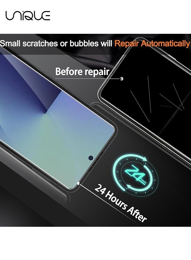 يونيك 8 في 1 - لحافظة سامسونج جالاكسي زد فليب 7 [مع حامل حلقة قابلة للدوران بزاوية 360 درجة] - حافظة هاتف شفافة الكل في واحد - واقي شاشة / واقي عدسة الكاميرا / واقي شاشة في الخلف - حماية من السقوط من مادة TPU - حافظة صدمات لحماية كامل الجسم - شفافة - Image 3