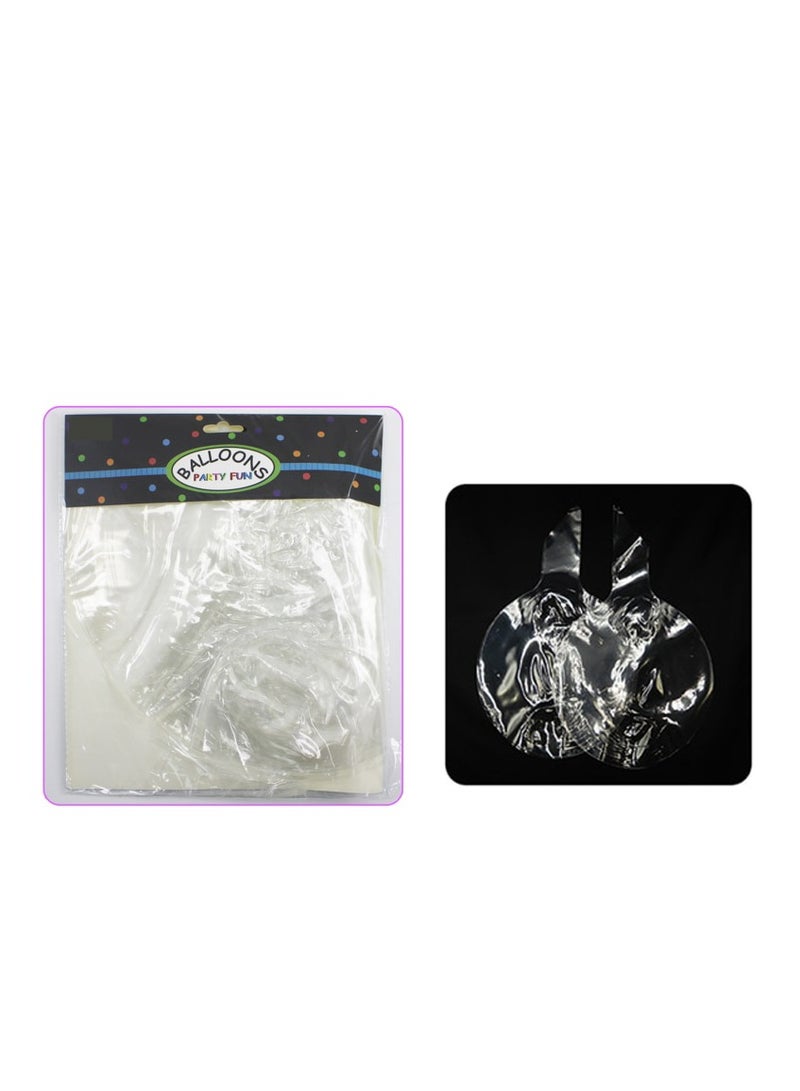 Party Fun 36in Latex Helium Float Balloon (Pack of 10 Pieces, White Transparent) - Image 2