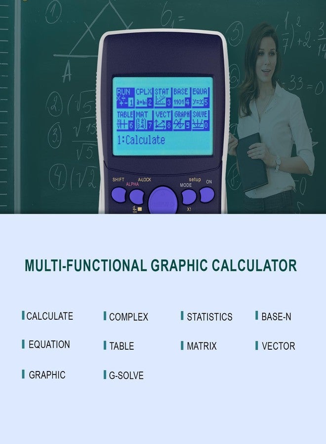 iPepul Graphing Calculator,IPepul Scientific Calculators 10 Modes /4 Graphing Functions,Desktop Math Calculator for College Students,School Supplies for Middle High School Teachers Office - Image 3