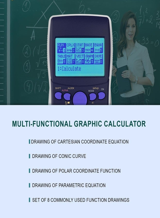 iPepul Graphing Calculator,IPepul Scientific Calculators 10 Modes /4 Graphing Functions,Desktop Math Calculator for College Students,School Supplies for Middle High School Teachers Office - Image 4