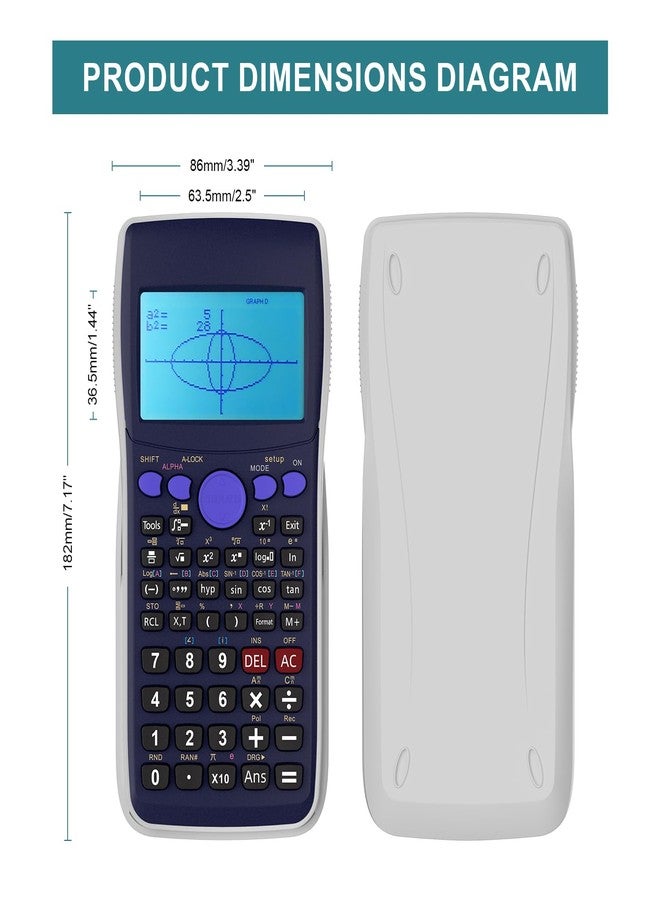 iPepul Graphing Calculator,IPepul Scientific Calculators 10 Modes /4 Graphing Functions,Desktop Math Calculator for College Students,School Supplies for Middle High School Teachers Office - Image 2