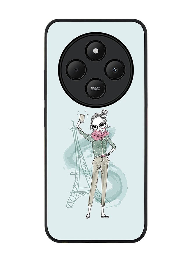 Stylizedd For Xiaomi Poco C75 Case,Slim fit Camera Protection, Shockproof Thin Phone cover - Selfie by Eiffel - Image 1