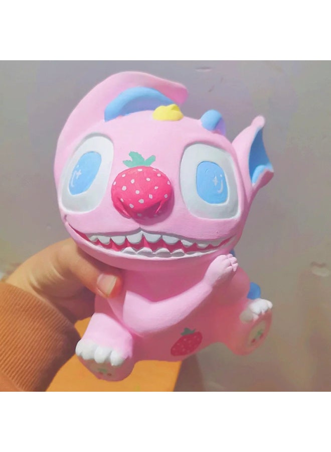 Popular Online Celebrity Plaster Painted Doll Coloring Doll Children's Diy Graffiti Toy Storage Jar Decoration Ornaments-Color:【Real Plaster】 Pooh Bear (send 12 Color ment Strips) - Image 3