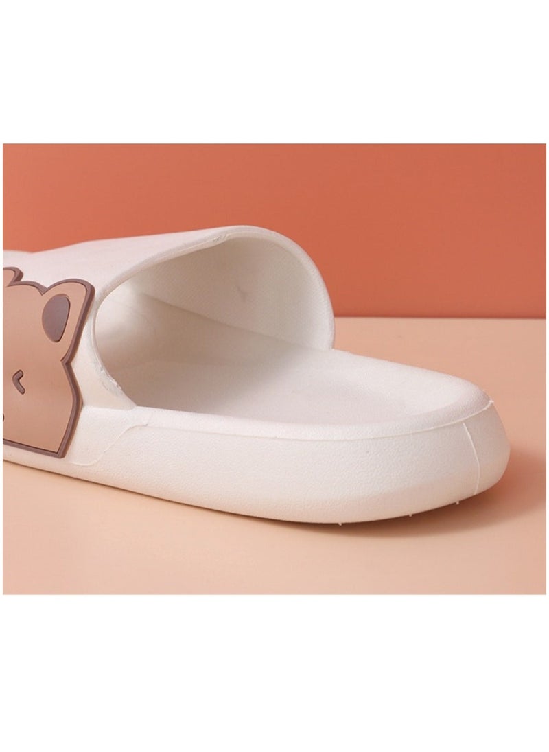 Huitich White Side Bear Slide Sandals 38-39  - Image 2