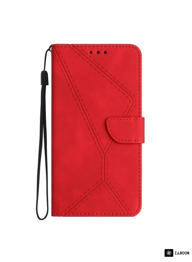Zaboon Protective Case Cover For vivo Y56 5G Global Stitching Embossed Leather  - Image 2